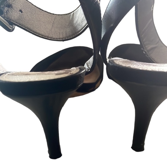 Sam Edelman Pointed Toe Cheetah Okala Animal Print Calf Hair Ankle Strap Heels - Picture 4 of 8